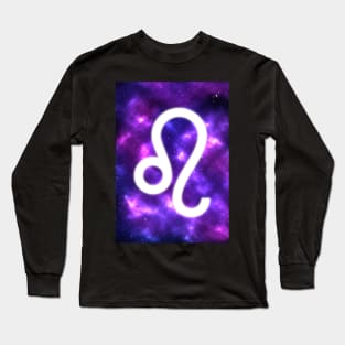 Leo Zodiac Sign Stars Night Long Sleeve T-Shirt